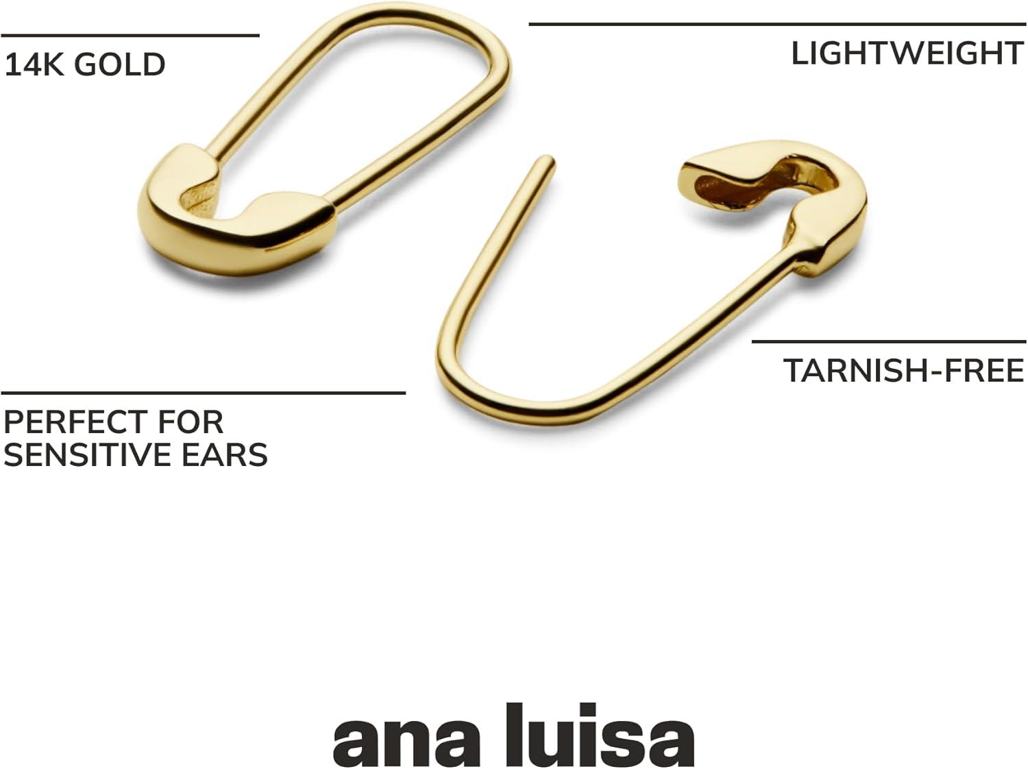 imageAna Luisa Hoop Earrings for Women 14K Gold Plated amp Silver Rhodium Plated Assorted Earring Styles Dainty Small Gold Hoop Earrings Hypoallergenic TarnishFree JewelryGold