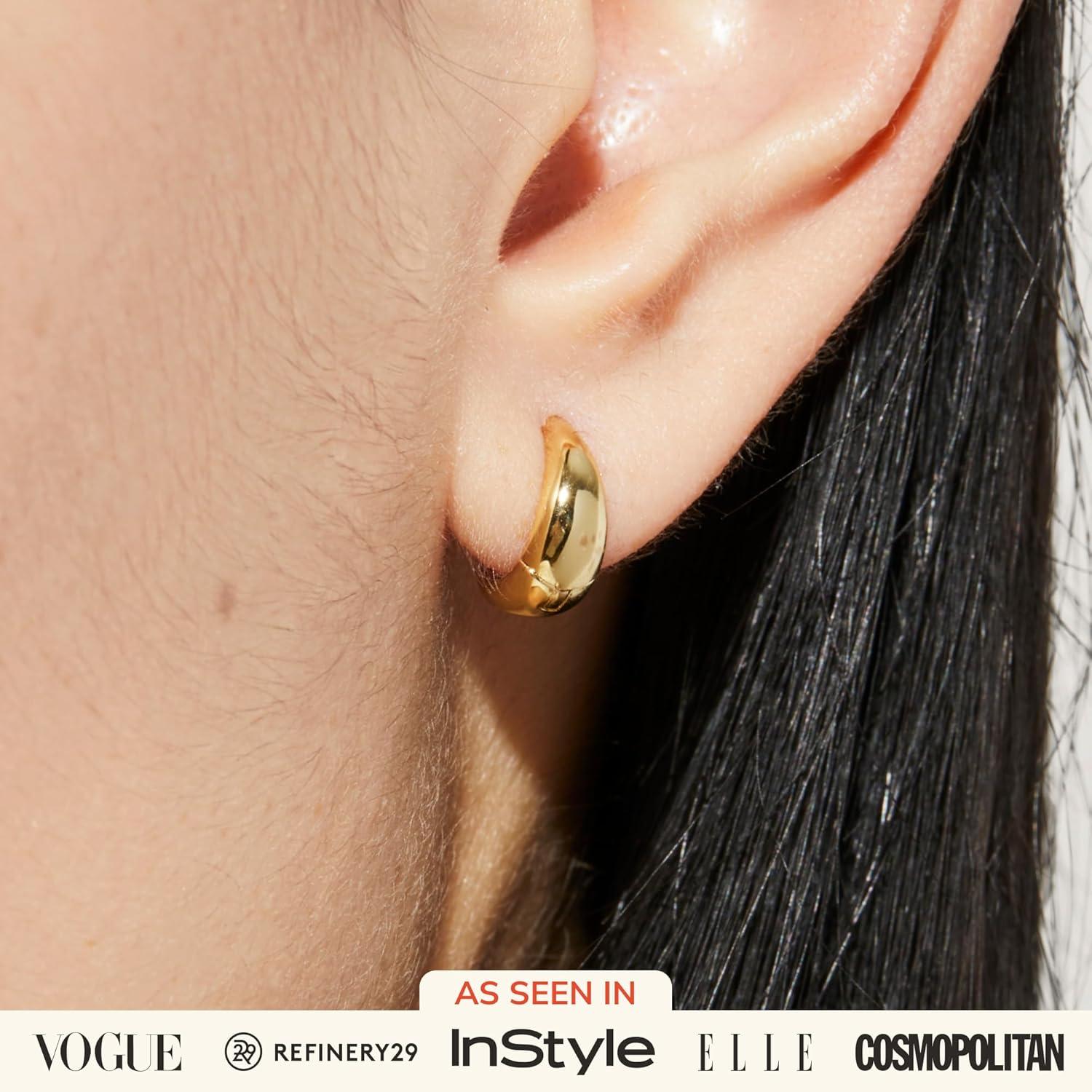 imageAna Luisa Hoop Earrings for Women 14K Gold Plated amp Silver Rhodium Plated Assorted Earring Styles Dainty Small Gold Hoop Earrings Hypoallergenic TarnishFree JewelryGold