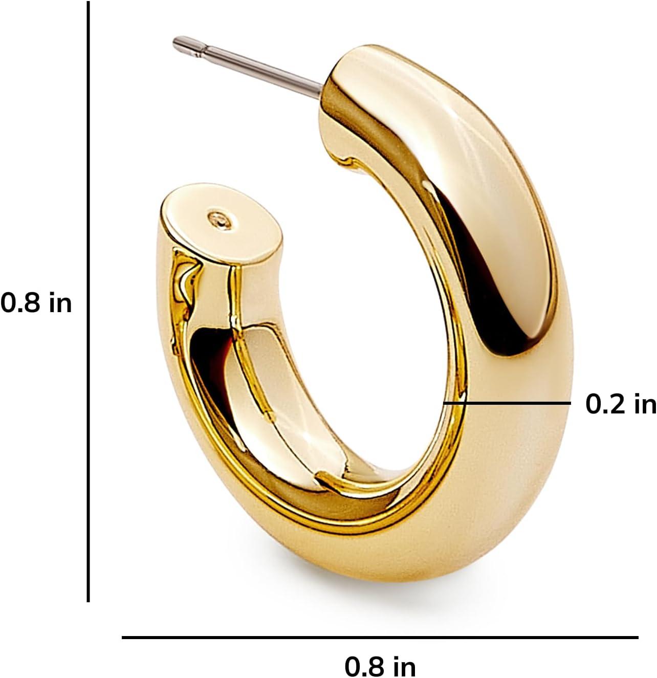 imageAna Luisa Hoop Earrings for Women 14K Gold Plated amp Silver Rhodium Plated Assorted Earring Styles Dainty Small Gold Hoop Earrings Hypoallergenic TarnishFree JewelryBlack