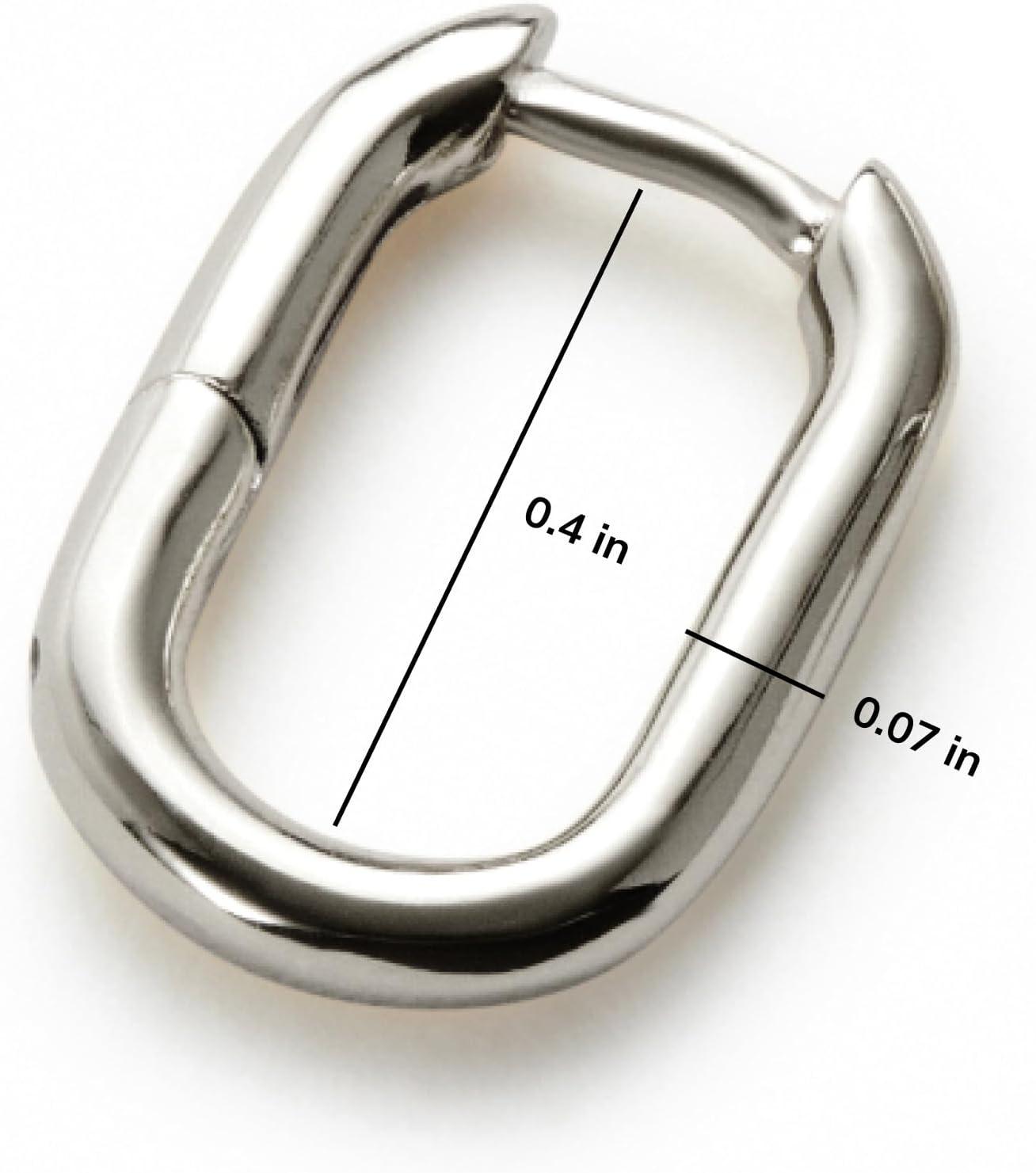 imageAna Luisa Rox Rectangle Hoop Earrings for Women Chic Small amp Mini 14K Gold Plated Hoop Trendy Earrings amp Silver Rhodium Plated Huggie Hoops Hypoallergenic TarnishFree WaterResistant Huggie HoopsMini Silver