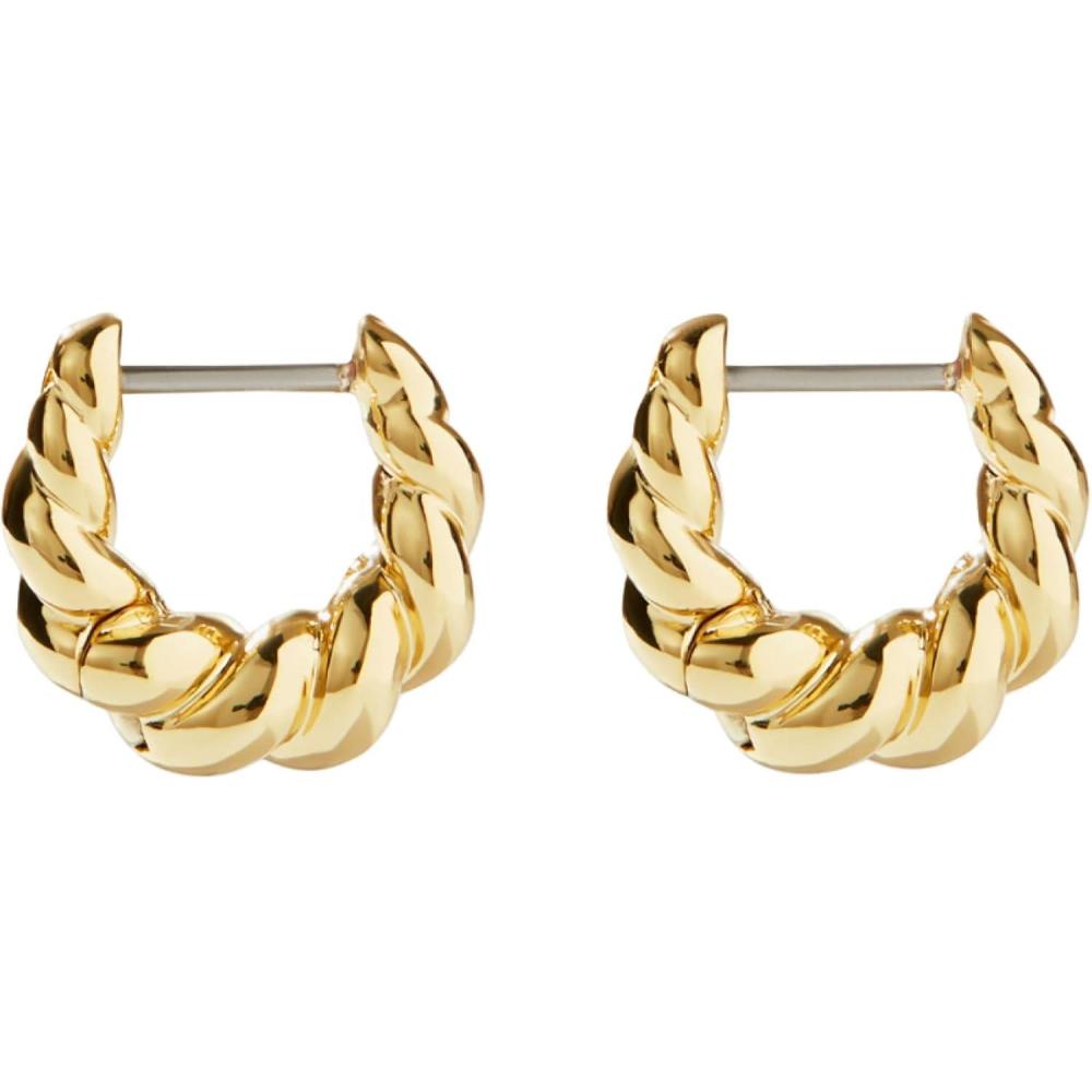 imageAna Luisa Gold Earrings  Twisted Huggie Hoop Earrings for Women  14K Gold Plated Braided Hoop Earring  Hypoallergenic WaterResistant TarnishFree  Small Mini and Standard Size AvailableMini