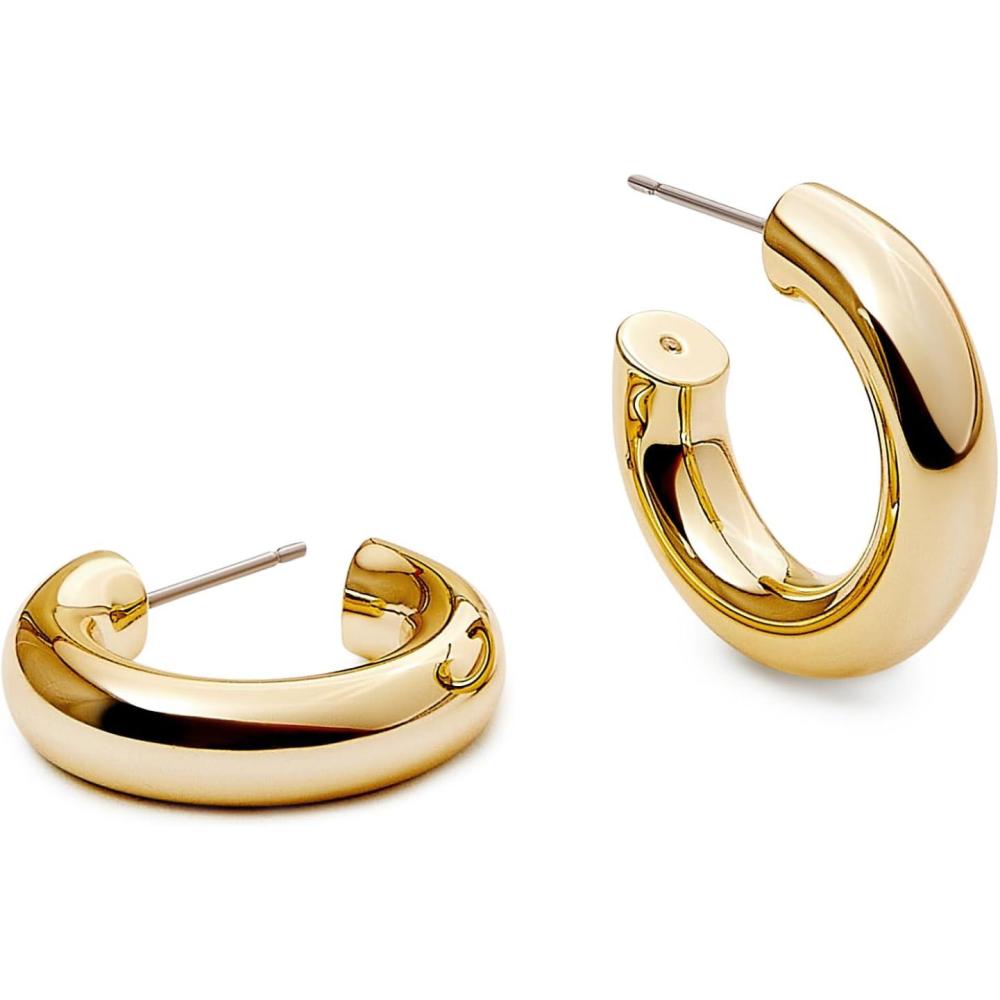 imageAna Luisa Hoop Earrings for Women 14K Gold Plated amp Silver Rhodium Plated Assorted Earring Styles Dainty Small Gold Hoop Earrings Hypoallergenic TarnishFree JewelryBlack