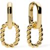 imageAna Luisa Ash Double Hoop Earrings for Women  14K Gold Plated Silver amp TwoTone Drop Dangle Hoop Earring  Trendy Paperclip Link Huggie Hoop  Hypoallergenic WaterResistant amp TarnishFree JewelryGold Twisted