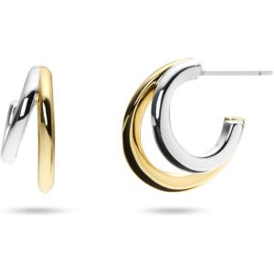 Ana Luisa Double Hoop Earrings for Women – 14K Gold Plated & Silver Rhodium Huggie Hoops – Hypoallergenic, Water-Resistant, Tarnish-Free, Small, Dainty & Trendy Two Hoop Earring Styles(Two Tone)