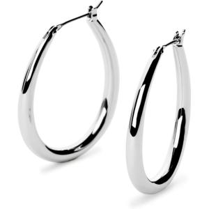 Ana Luisa Hoop Earrings for Women – 14K Gold Plated & Silver Rhodium Plated Assorted Earring Styles – Dainty, Small Gold Hoop Earrings – Hypoallergenic Tarnish-Free Jewelry(Silver)