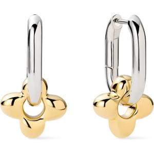 Ana Luisa Huggie Hoop Earrings – Solitaire Pendant Charm Earring – Dainty Hoop Earrings in 14K Gold Plated & Silver Rhodium Plated – Hypoallergenic, Water-Resistant, and Tarnish-Free – Gifts for Women(Cassia Two Tone)