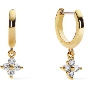 Ana Luisa Huggie Hoop Earrings – Solitaire Pendant Charm Earring – Dainty Hoop Earrings in 14K Gold Plated & Silver Rhodium Plated – Hypoallergenic, Water-Resistant, and Tarnish-Free – Gifts for Women(Gold Star)