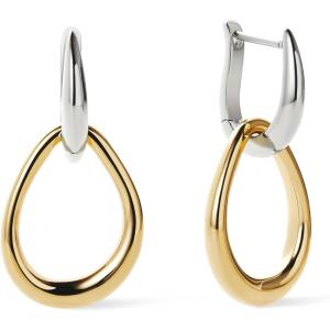 Ana Luisa Sage Drop Earrings for Women – 14K Gold Plated and Silver Two Tone Dangle Hoops, Assorted Styles – Small Gold Double Hoop Earrings – Lightweight, Hypoallergenic, Tarnish-Free Jewelry(Two Tone)
