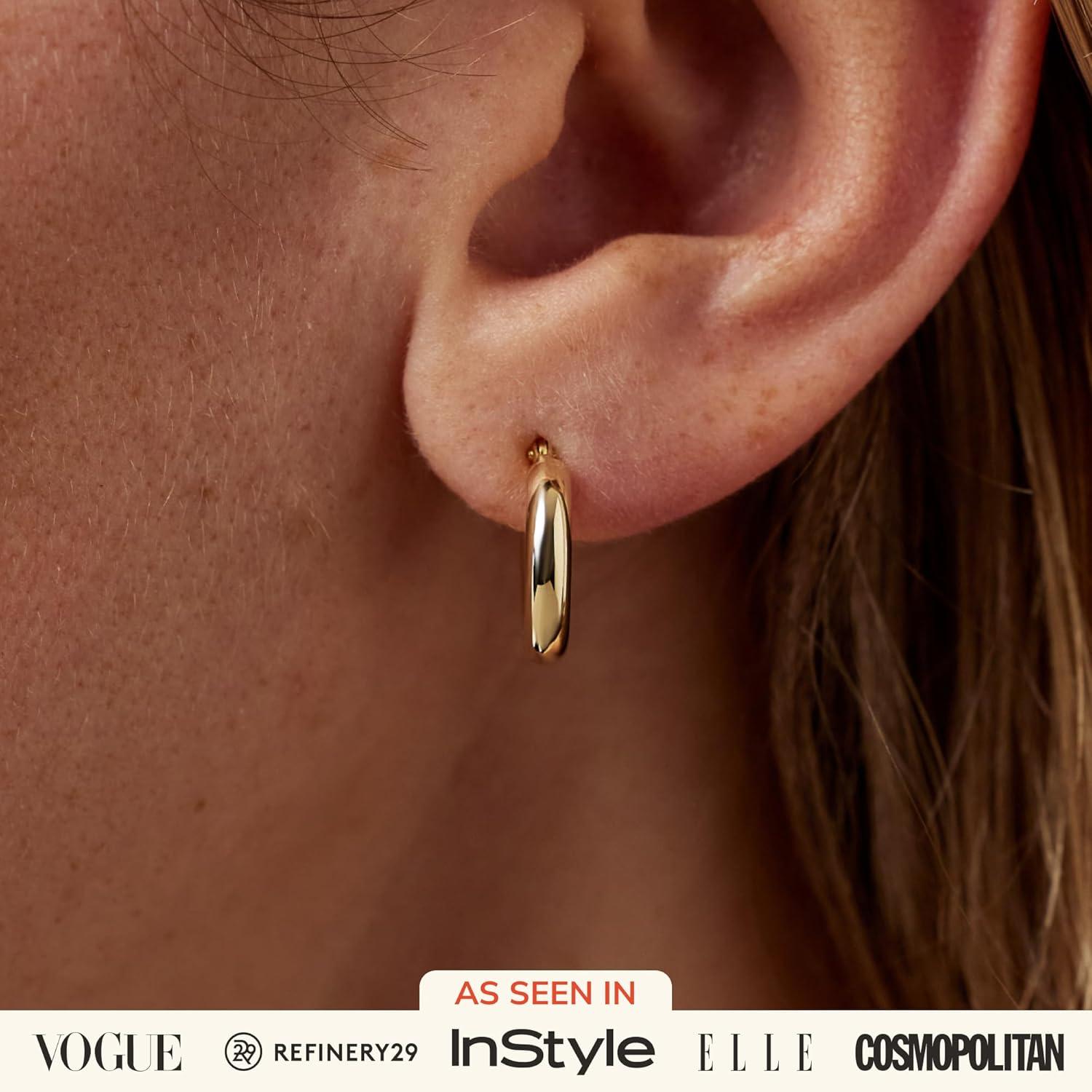 imageAna Luisa 10K Solid Small Gold Hoop Earrings for Women Hoop Earrings for Women Hypoallergenic WaterResistant Recycled Solid Gold Jewelry for Everyday Wear Dainty Jewelry