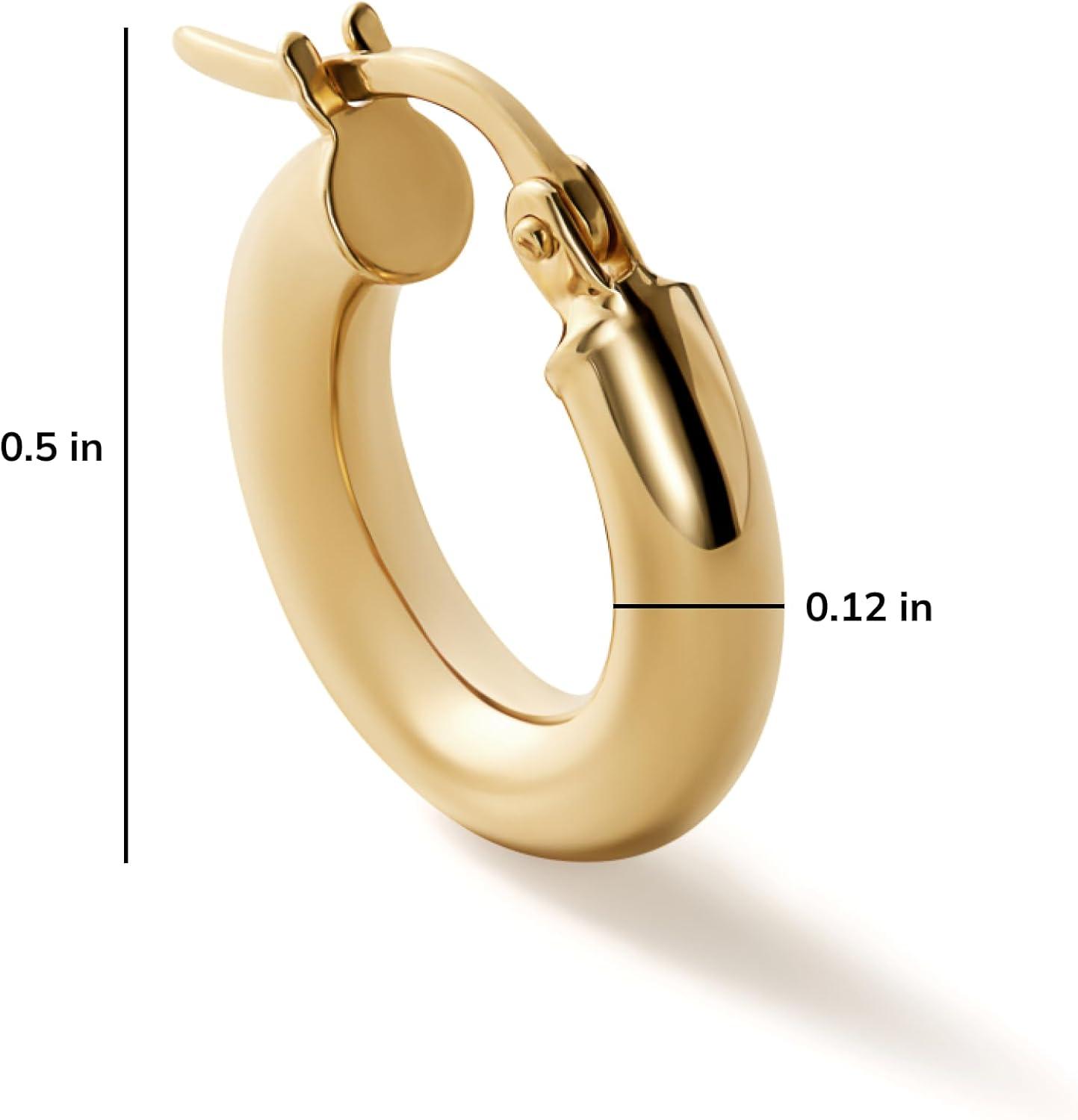 imageAna Luisa 10K Solid Small Gold Hoop Earrings for Women Hoop Earrings for Women Hypoallergenic WaterResistant Recycled Solid Gold Jewelry for Everyday Wear Dainty Jewelry