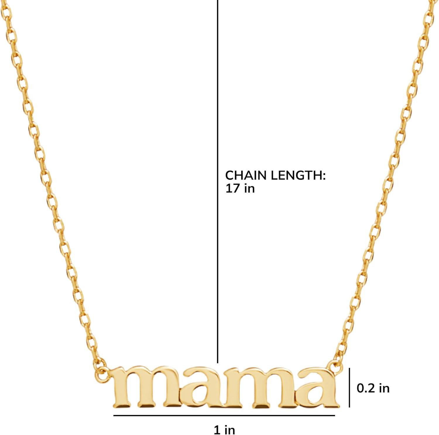 imageAna Luisa Gold Dainty Mama Necklace for Women Sentimental 14K Gold Nameplate Necklace for Mom Hypoallergenic WaterResistant TarnishFree Jewelry Mothers Day Necklaces Everyday Mom Jewelry