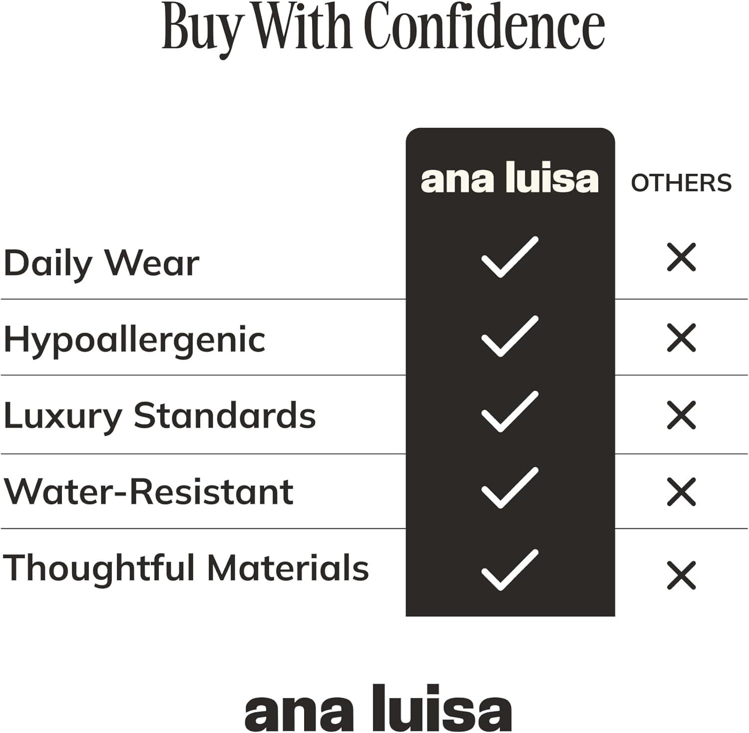 imageAna Luisa Gold Hoop Earring Stacking Set for Women Two Pair of 14K Gold Plated Huggie Hoops Two Sizes Included for Stacking Mini amp Medium Huggie Hoop Earrings Hypoallergenic Gifts for Women