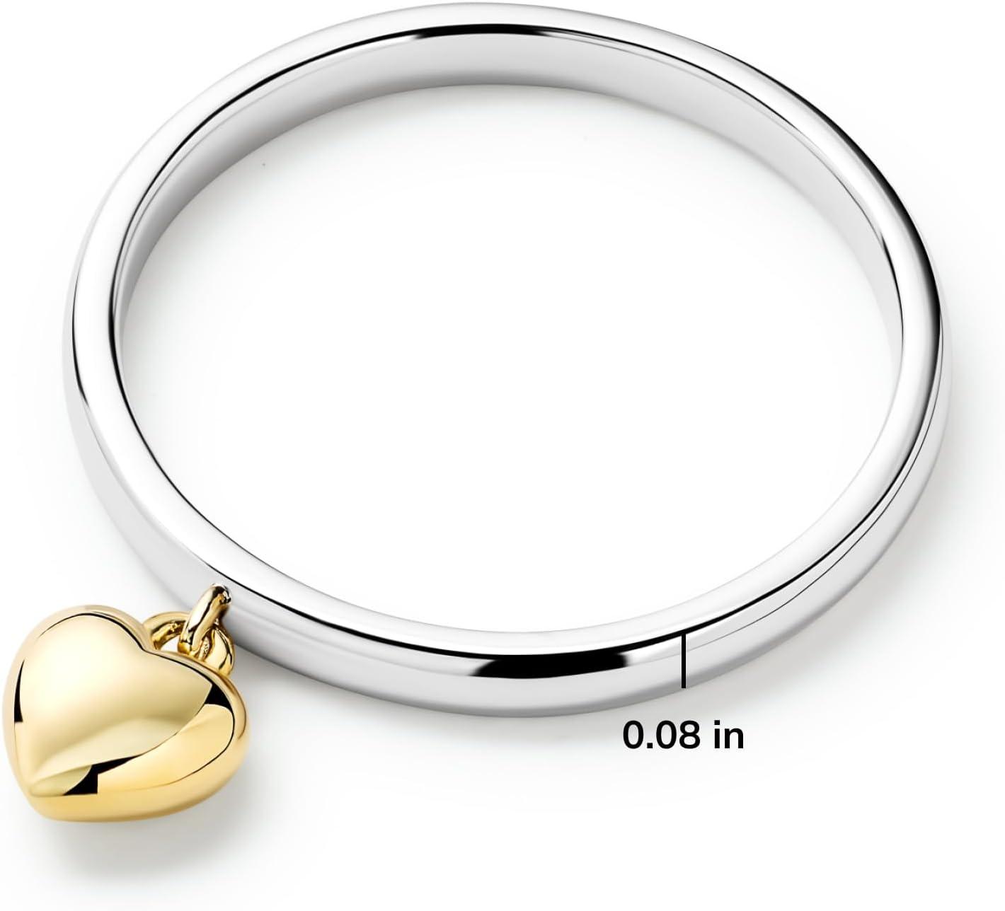 imageAna Luisa Gold Rings for Women 14K Gold Plated Rings for Women Non Tarnish Trendy Stacking Ring for Everyday Wear Twisted Heart Eternity Ring Double Styles Hypoallergenic amp WaterResistant JewelryLeia Heart Ring Two Tone