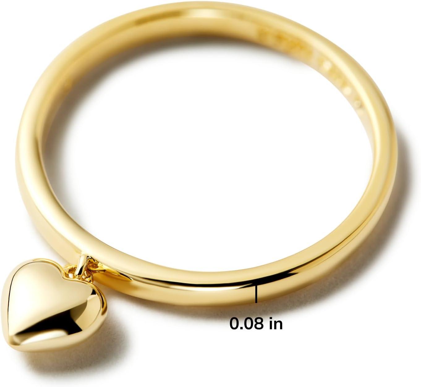 imageAna Luisa Gold Rings for Women 14K Gold Plated Rings for Women Non Tarnish Trendy Stacking Ring for Everyday Wear Twisted Heart Eternity Ring Double Styles Hypoallergenic amp WaterResistant JewelryLeia Heart Ring