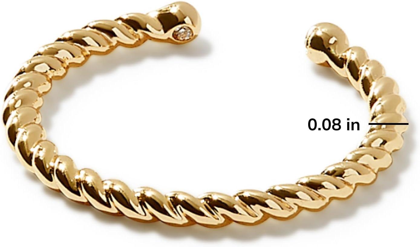 imageAna Luisa Gold Rings for Women 14K Gold Plated Rings for Women Non Tarnish Trendy Stacking Ring for Everyday Wear Twisted Heart Eternity Ring Double Styles Hypoallergenic amp WaterResistant JewelryTwisted Rope Mini