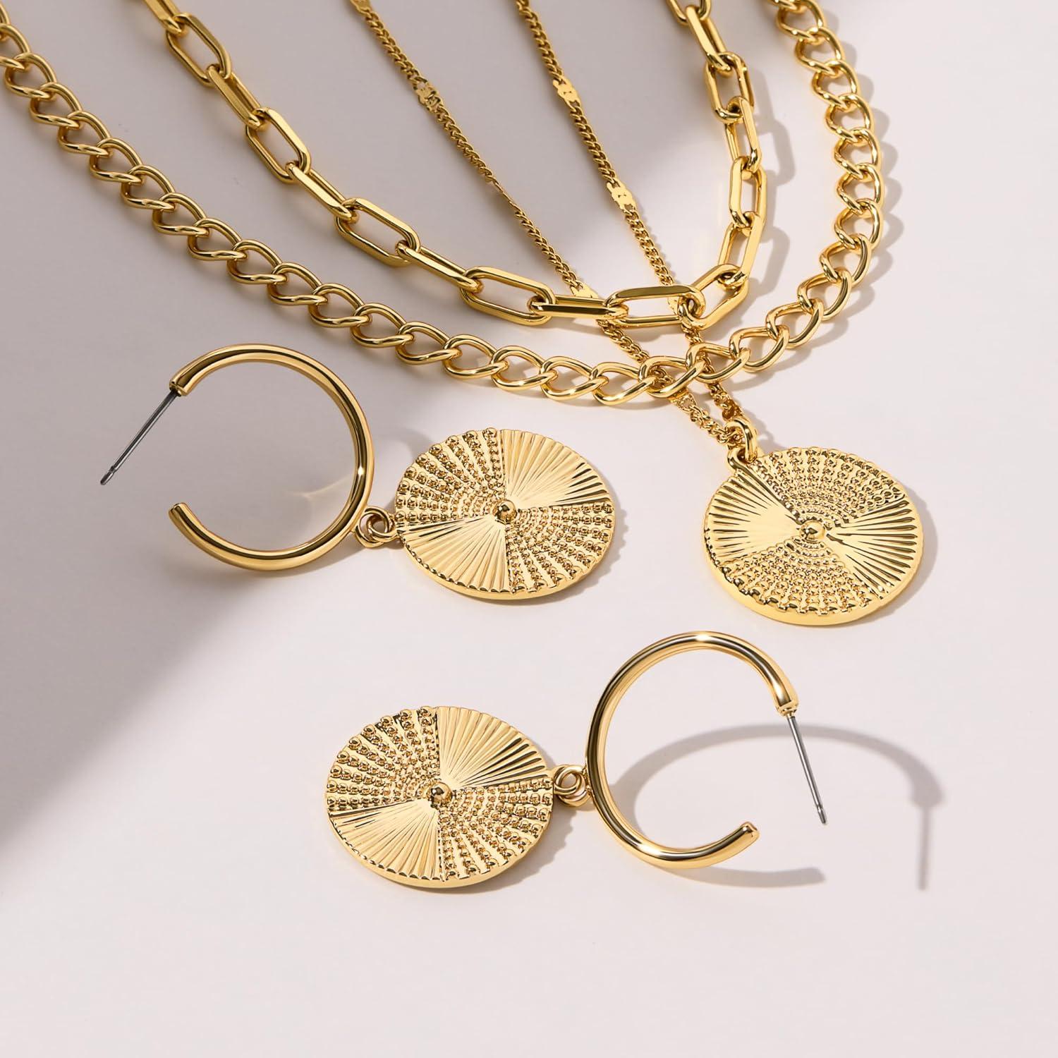 imageAna Luisa Layered Necklace Set for Women Chic 14K Gold Plated Vintage Chains with Two Separate Necklaces for a Layered Look Hypoallergenic amp TarnishFree Dainty Gold Chain Necklace WomenMichelle Layered