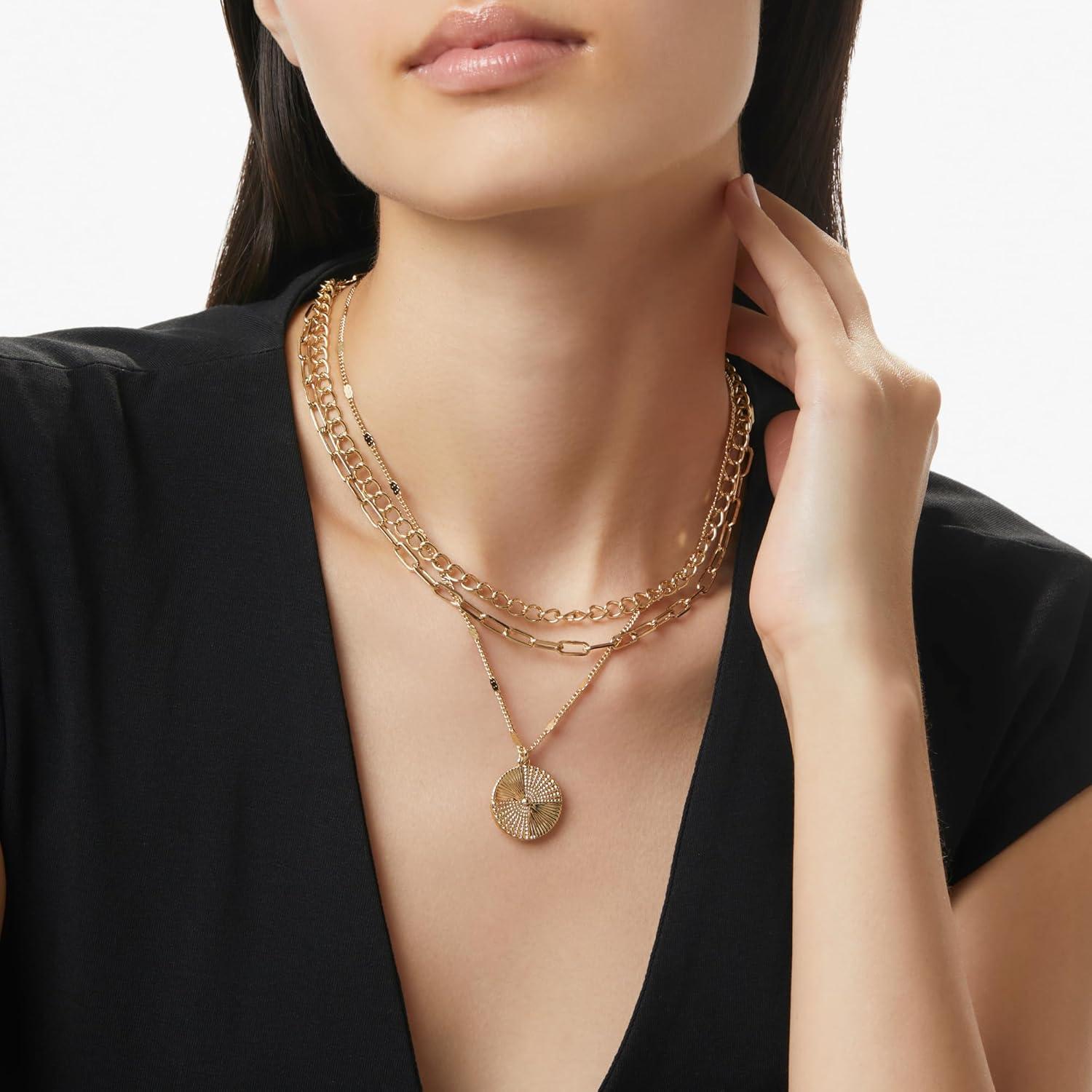 imageAna Luisa Layered Necklace Set for Women Chic 14K Gold Plated Vintage Chains with Two Separate Necklaces for a Layered Look Hypoallergenic amp TarnishFree Dainty Gold Chain Necklace WomenMichelle Layered