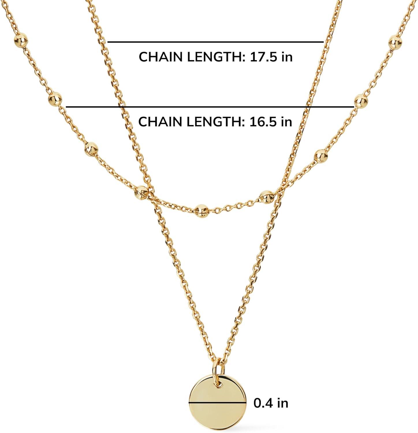 imageAna Luisa Layered Necklaces for Women Chic 14K Gold Plated Chains with Two Separate Necklaces for a Layered Look Trendy Charm Necklace Hypoallergenic amp TarnishFree Dainty Gold Chain NecklaceWillow Coin Set