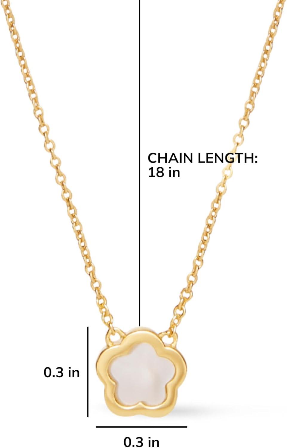 imageAna Luisa Pendant Necklaces for Women 14K Gold Plated and Silver Rhodium Necklace Pearl Heart Circle Moonstone Gemstone Knot Charm Styles Hypoallergenic Dainty Trendy Layering NecklacesSaya Pearl