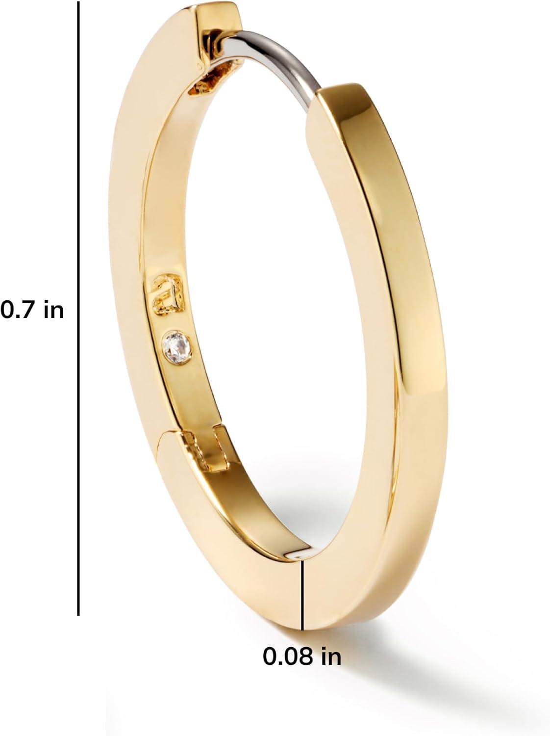 imageAna Luisa Trendy Huggie Hoop Earrings for Women 14K Gold Plated or Sterling Silver Hoop Earrings Small Dainty Hypoallergenic WaterResistant TarnishFree Hoops Jewelry Perfect for StackingGold