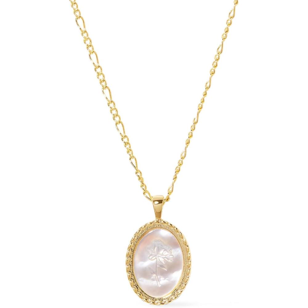 imageAna Luisa Rose Engraved Necklace  Hannah Gold