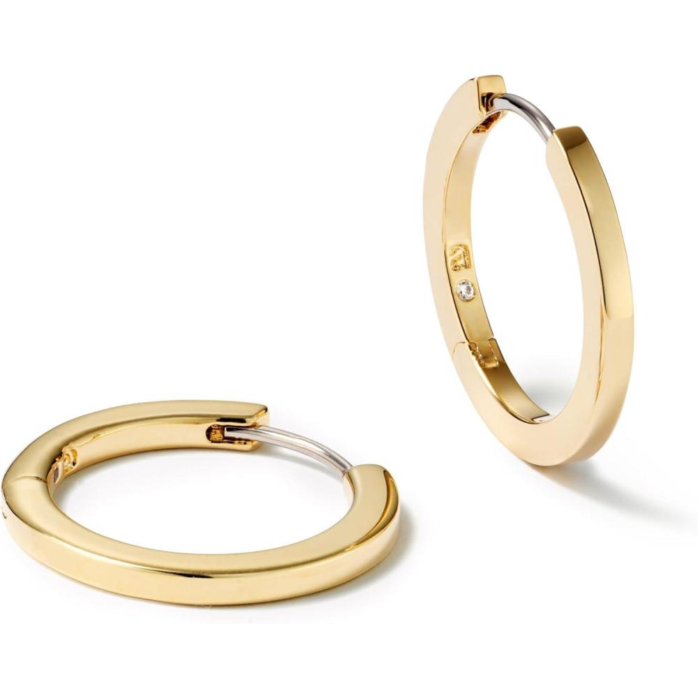 imageAna Luisa Trendy Huggie Hoop Earrings for Women 14K Gold Plated or Sterling Silver Hoop Earrings Small Dainty Hypoallergenic WaterResistant TarnishFree Hoops Jewelry Perfect for StackingGold