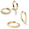 imageAna Luisa Gold Hoop Earring Stacking Set for Women  Two Pair of 14K Gold Plated Huggie Hoops  Two Sizes Included for Stacking Mini amp Medium Huggie Hoop Earrings  Hypoallergenic Gifts for Women