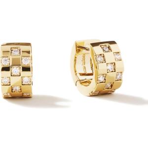 Ana Luisa Eden Huggie Hoop Earrings for Women – Chunky 14K Gold Plated & Silver Rhodium Plated Hoops with Cubic Zirconia – Hypoallergenic, Water-Resistant, Tarnish-Free Dainty Womens Earrings(Gold-Small)