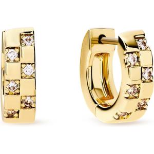 Ana Luisa Eden Huggie Hoop Earrings for Women – Chunky 14K Gold Plated & Silver Rhodium Plated Hoops with Cubic Zirconia – Hypoallergenic, Water-Resistant, Tarnish-Free Dainty Womens Earrings(Gold-Mini)