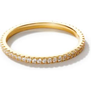 Ana Luisa Gold Rings for Women – 14K Gold Plated Rings for Women Non Tarnish – Trendy Stacking Ring for Everyday Wear – Twisted, Heart, Eternity Ring Double Styles – Hypoallergenic & Water-Resistant Jewelry(Eternity Ring)