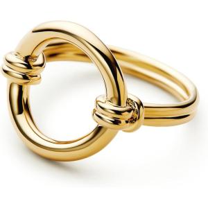 Ana Luisa Gold Rings for Women – 14K Gold Plated Rings for Women Non Tarnish – Trendy Stacking Ring for Everyday Wear – Twisted, Heart, Eternity Ring Double Styles – Hypoallergenic & Water-Resistant Jewelry(Remi Statement)