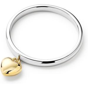 Ana Luisa Gold Rings for Women – 14K Gold Plated Rings for Women Non Tarnish – Trendy Stacking Ring for Everyday Wear – Twisted, Heart, Eternity Ring Double Styles – Hypoallergenic & Water-Resistant Jewelry(Leia Heart Ring Two Tone)