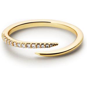 Ana Luisa Gold Rings for Women – 14K Gold Plated Rings for Women Non Tarnish – Trendy Stacking Ring for Everyday Wear – Twisted, Heart, Eternity Ring Double Styles – Hypoallergenic & Water-Resistant Jewelry(Oren Claw Single)