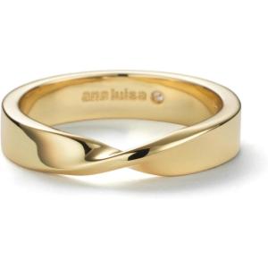 Ana Luisa Gold Rings for Women – 14K Gold Plated Rings for Women Non Tarnish – Trendy Stacking Ring for Everyday Wear – Twisted, Heart, Eternity Ring Double Styles – Hypoallergenic & Water-Resistant Jewelry(Eliora Gold Band)