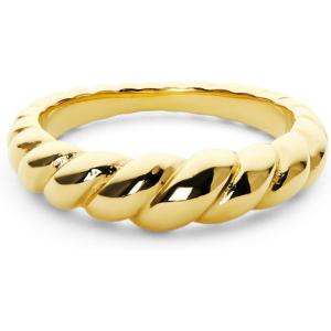Ana Luisa Gold Rings for Women – 14K Gold Plated Rings for Women Non Tarnish – Trendy Stacking Ring for Everyday Wear – Twisted, Heart, Eternity Ring Double Styles – Hypoallergenic & Water-Resistant Jewelry(Rope Twist Ring)