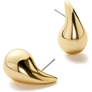 Ana Luisa Kiara Teardrop Earring – 14K Gold Plated Tear Drop Earrings Jewelry Dupes – Hypoallergenic, Water-Resistant, Tarnish-Free Ana Luisa Jewelry – Trendy 14K Gold Plated Chunky Earrings for Women