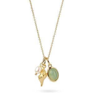 Ana Luisa Pendant Necklaces for Women – 14K Gold Plated and Silver Rhodium Necklace – Pearl, Heart, Circle, Moonstone, Gemstone, Knot Charm Styles – Hypoallergenic, Dainty, Trendy Layering Necklaces(Ocean Charm Necklace)