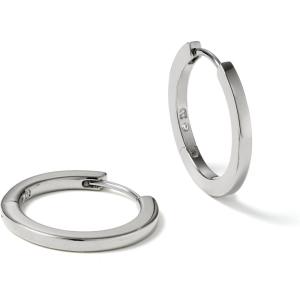 Ana Luisa Trendy Huggie Hoop Earrings for Women – 14K Gold Plated or Sterling Silver Hoop Earrings – Small, Dainty, Hypoallergenic, Water-Resistant, Tarnish-Free Hoops – Jewelry Perfect for Stacking(Silver)
