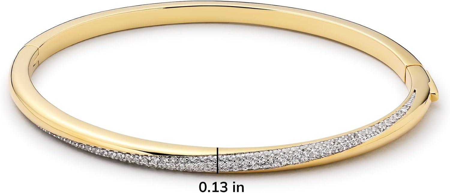 imageAna Luisa Bracelets for Women 14K Gold Plated amp Silver Rhodium Bangle and Cuff Bracelets Sleek Designs Perfect for Layering Hypoallergenic WaterResistant TarnishFree BraceletKira SM