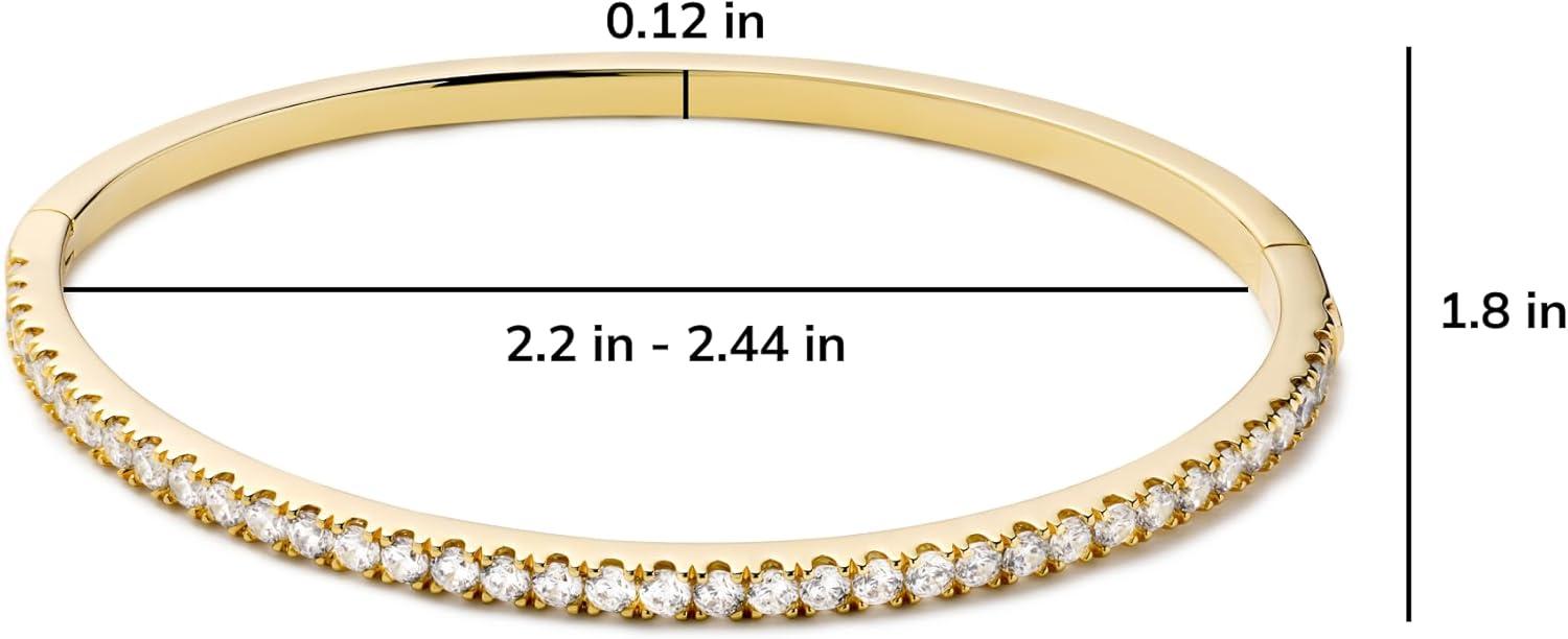 imageAna Luisa Bracelets for Women 14K Gold Plated amp Silver Rhodium Bangle and Cuff Bracelets Sleek Designs Perfect for Layering Hypoallergenic WaterResistant TarnishFree BraceletJulietteOne Size