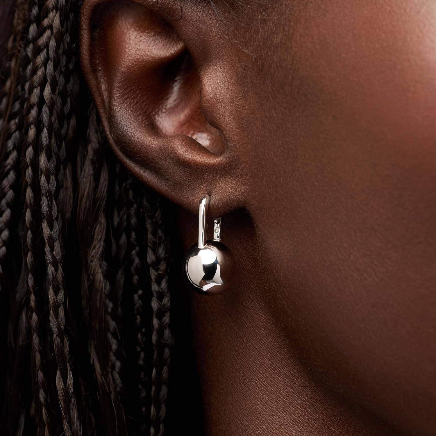 imageAna Luisa Chunky Small Knot Earrings 14K Gold Plated and Silver Statement Earrings for Women Trendy Ball Drop Earring Gold and Two Tone Knots Dangle Earring for Women Hypoallergenic JewelryPerrySilver