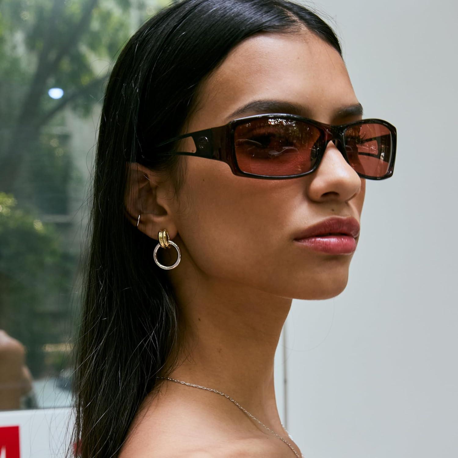 imageAna Luisa Chunky Small Knot Earrings 14K Gold Plated and Silver Statement Earrings for Women Trendy Ball Drop Earring Gold and Two Tone Knots Dangle Earring for Women Hypoallergenic JewelryQuinn