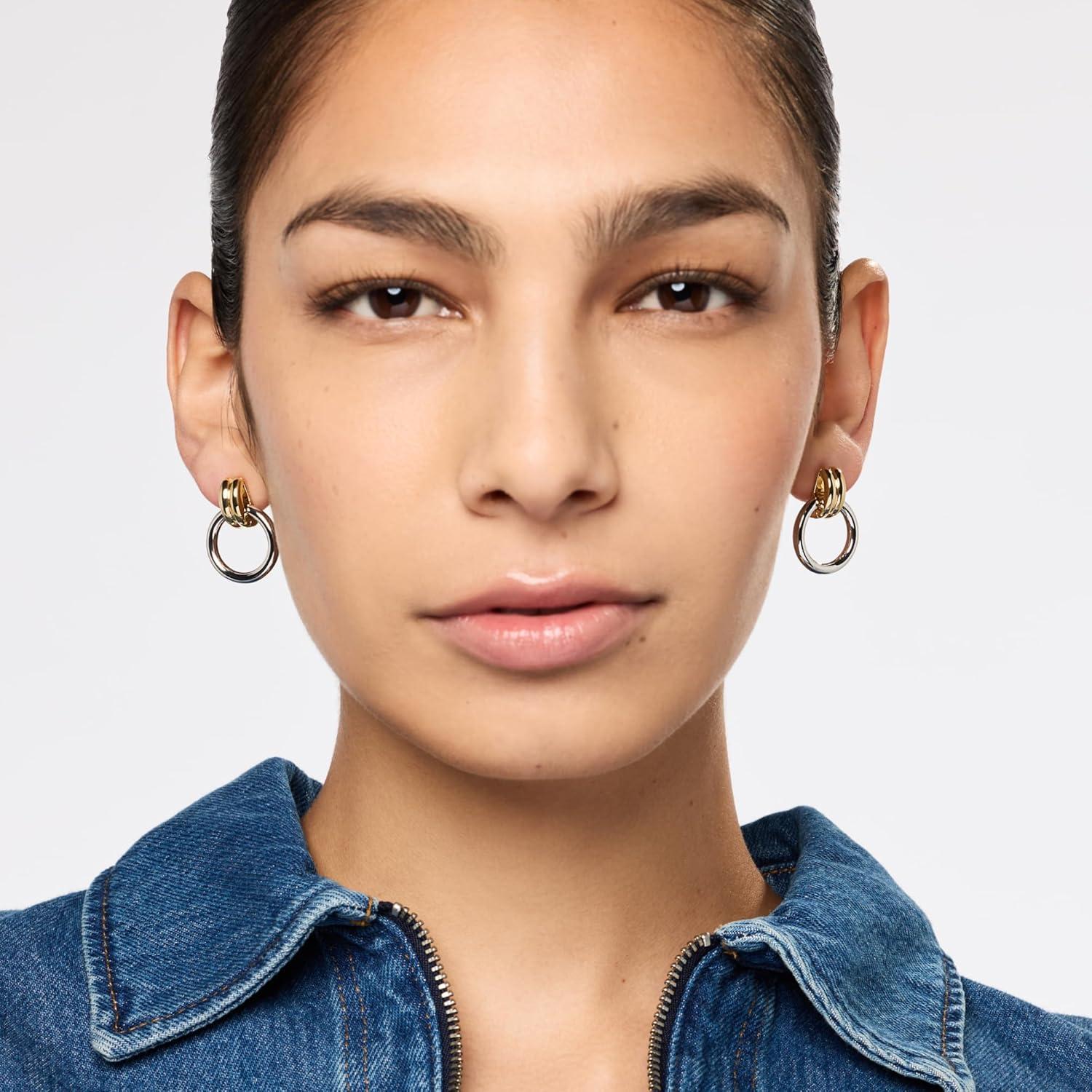 imageAna Luisa Chunky Small Knot Earrings 14K Gold Plated and Silver Statement Earrings for Women Trendy Ball Drop Earring Gold and Two Tone Knots Dangle Earring for Women Hypoallergenic JewelryQuinn