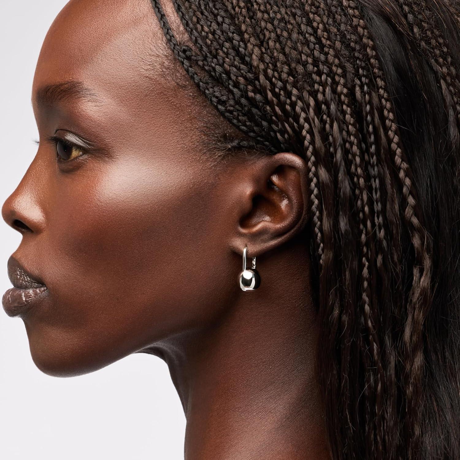 imageAna Luisa Chunky Small Knot Earrings 14K Gold Plated and Silver Statement Earrings for Women Trendy Ball Drop Earring Gold and Two Tone Knots Dangle Earring for Women Hypoallergenic JewelryPerrySilver