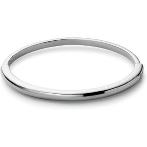 Ana Luisa Bracelets for Women – 14K Gold Plated & Silver Rhodium Bangle and Cuff Bracelets – Sleek Designs Perfect for Layering – Hypoallergenic, Water-Resistant, Tarnish-Free Bracelet(Brynley Silver- S/M)