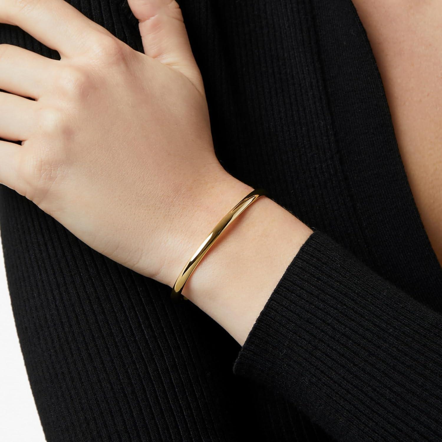 imageAna Luisa Bracelets for Women 14K Gold Plated amp Silver Rhodium Bangle and Cuff Bracelets Sleek Designs Perfect for Layering Hypoallergenic WaterResistant TarnishFree Bracelet for Daily WearArloOne Size
