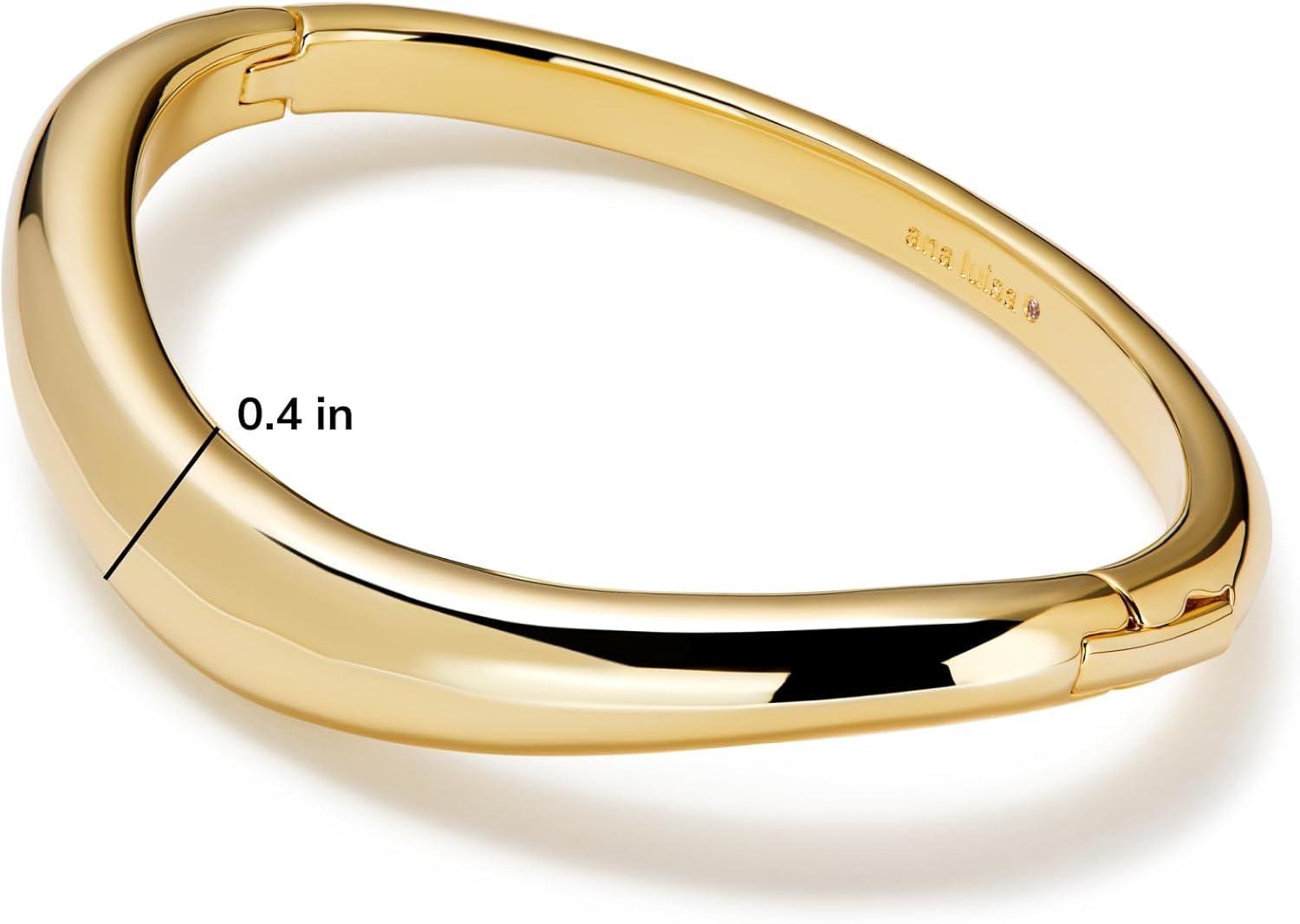 imageAna Luisa Bracelets for Women 14K Gold Plated amp Silver Rhodium Bangle and Cuff Bracelets Sleek Designs Perfect for Layering Hypoallergenic WaterResistant TarnishFree Bracelet for Daily WearTalia ML