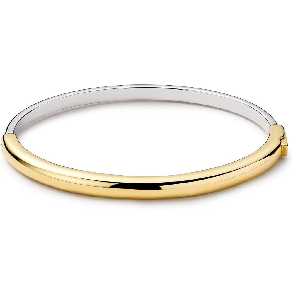 imageAna Luisa Bracelets for Women 14K Gold Plated amp Silver Rhodium Bangle and Cuff Bracelets Sleek Designs Perfect for Layering Hypoallergenic WaterResistant TarnishFree Bracelet for Daily WearBrynley Two ToneSM