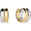 Two Tone Bold Huggie Hoop