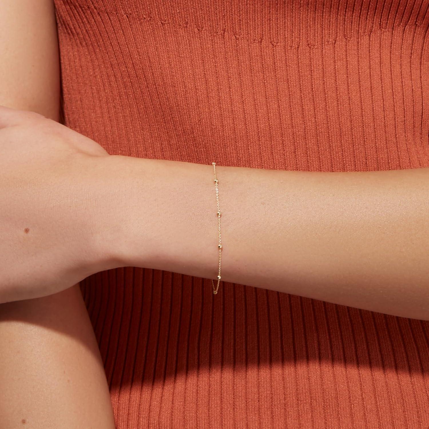 imageAna Luisa Gold Bracelets for Women Sterling Silver 14K Gold Plated Dainty Chain with Pearl Heart amp Flower Cuff Bracelet Styles for Daily Wear Hypoallergenic WaterResistant TarnishFreeHarryGold